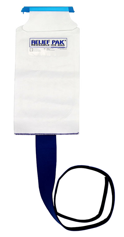 Relief Pak Insulated Ice Bag - Hook/Loop Band - large - 7" x 13"