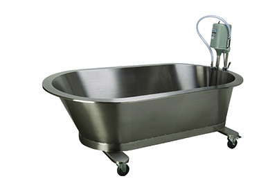 Low boy mobile whirlpool, slant back, SB-100-M, 100 gallon, 76"Lx40"Wx26"D