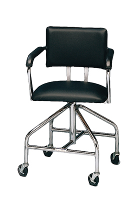 Adjustable low-boy whirlpool chair with belt, 3" casters