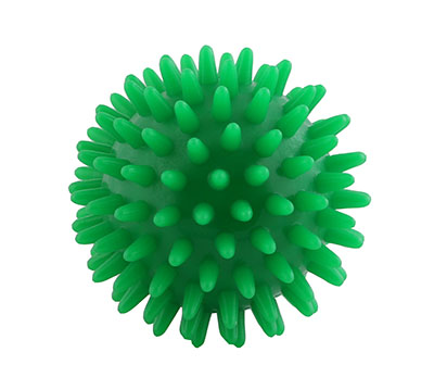 Massage ball, 7 cm (2.8 inches), Green, 1 dozen