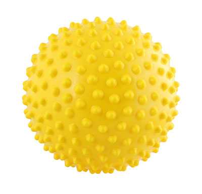 Massage ball, 15 cm (6.0 inches), yellow, 1 dozen