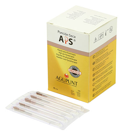 APS, Dry Needle, 0.25 x 30mm, Brown tip, box of 100