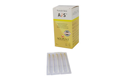 APS, Dry Needle, 0.25 x 40mm, Yellow tip, box of 100