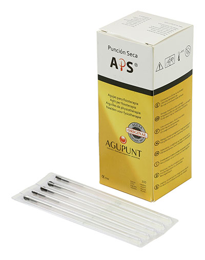 APS, Dry Needle, 0.30 x 75mm, Black tip, box of 100