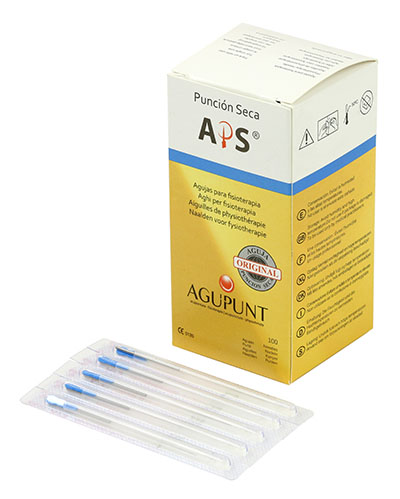 APS, Dry Needle, 0.32 x 40mm, Blue tip, box of 100
