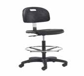Bariatric Self Skin Ergonomic Laboratory Chair with Black Heavy Duty Metal Base
