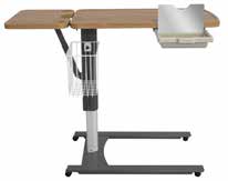 Intensa Overbed Table with Heavy Duty Steel Base