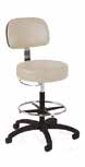 Lab Stool with "D" Handle Release and Black Composite Base
