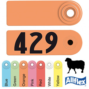 Allflex Ear Tag Sheep Male/Female - Red Blank (25 Pack)