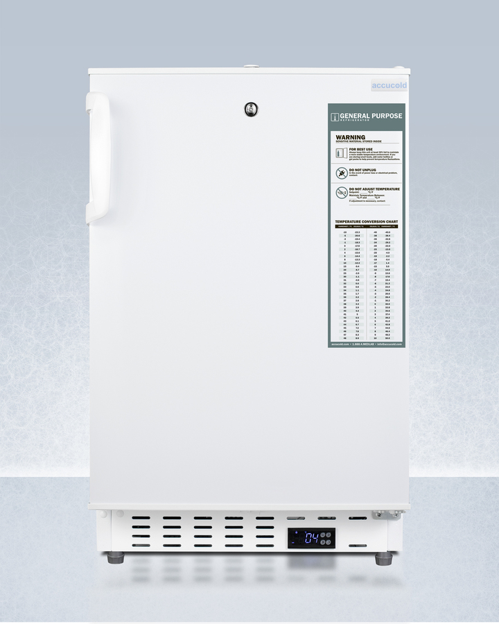 20" Wide Built-In Healthcare All-Refrigerator, ADA Compliant