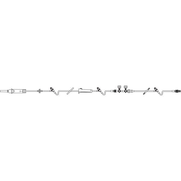 Baxter™ CONTINU-FLO Solution Set, 2 CLEARLINK Luer Activated Valves, Backcheck Valve, 88"