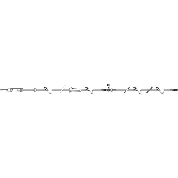 Baxter™ CONTINU-FLO Solution Set, 2 CLEARLINK Luer Activated Valves, Rotating Collar, 88"