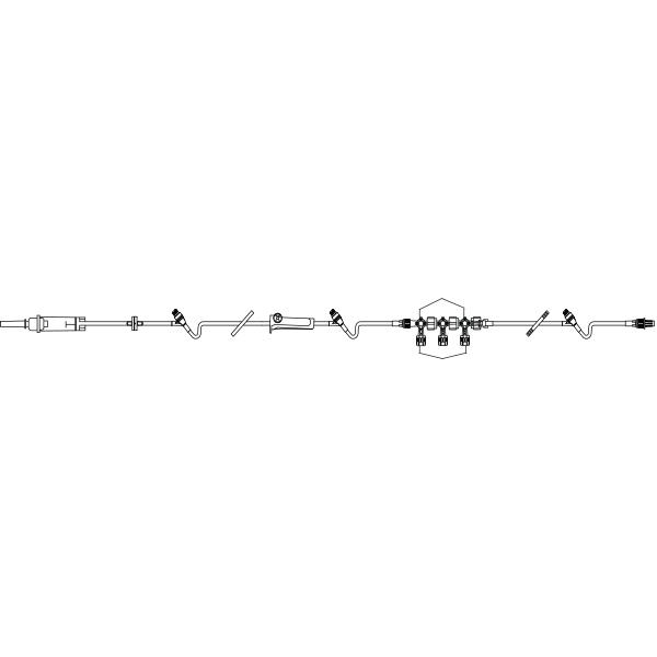 Baxter™ CONTINU-FLO Solution Set , 2 CLEARLINK Luer Activated Valves, Male Leur Lock Adapter