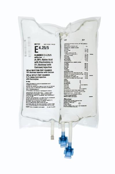 Baxter™ CLINIMIX E 4.25/5 sulfite-free Injection, 1000 mL in CLARITY Dual Chamber Container