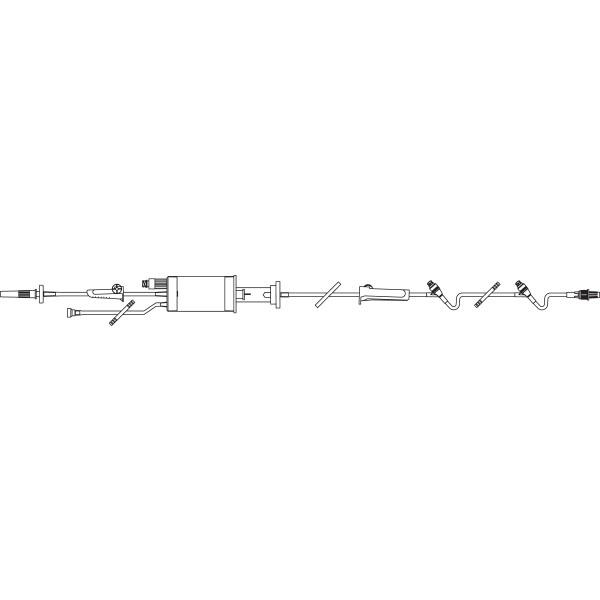 Baxter™ BURETROL Solution Set, 150 mL Burette Drip Chamber Filter Valve, 3 CLEARLINK Ports, 104"
