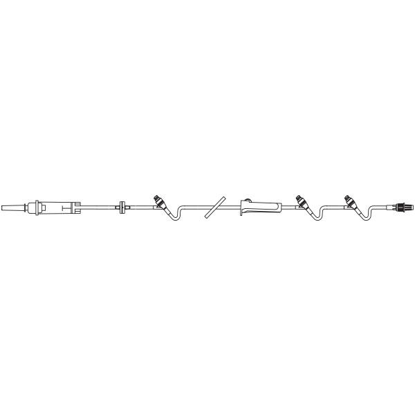 Baxter™ CONTINU-FLO Solution Set, 3 CLEARLINK Valves, Backcheck Valve, Retractable Collar, 109" 