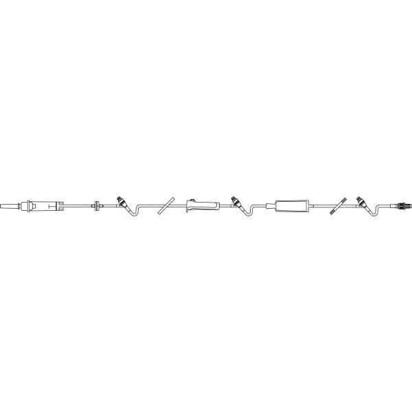 Baxter™ CONTINU-FLO Solution Set, 0.2 Micron Filter, 3 CLEARLINK Valves, Backcheck Valve, 102"