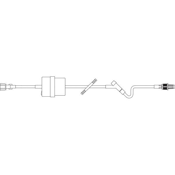 Baxter™ Extension Set, CONTROL-A-FLO Regulator, Interlink Injection Site, Retractable Collar, 19" 
