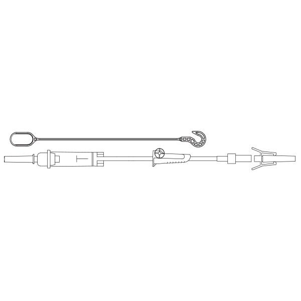 Baxter™ Secondary Medication Set, Hanger, Lever Lock Cannula, Male Luer Lock Adapter, 37", Non-DEHP