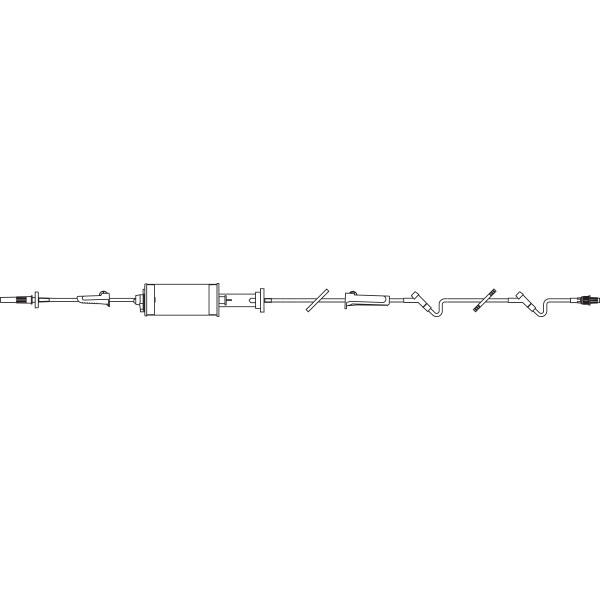 Baxter™ BURETROL Solution Set, 150 mL Burette Drip Chamber Filter, 3 INTERLINK Injection Sites, 105"