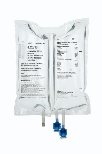 Baxter™ CLINIMIX 4.25/10 sulfite-free Injection, 1000 mL in CLARITY Dual Chamber Container