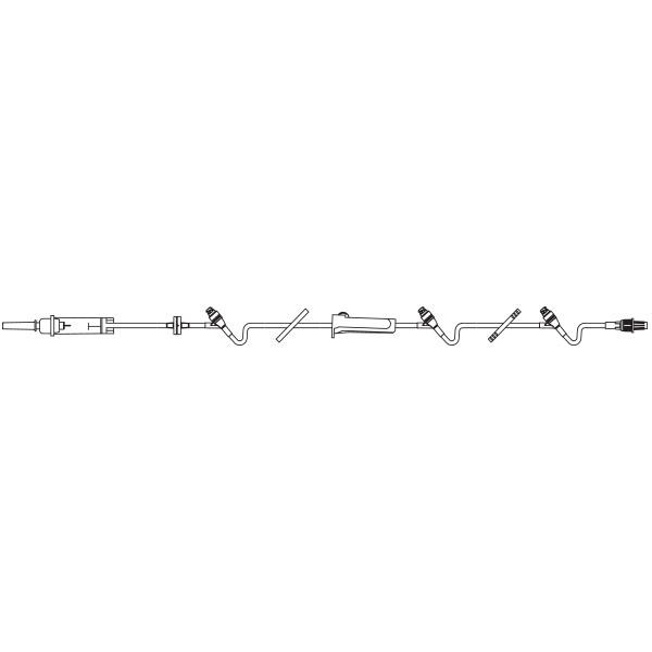 Baxter™ CONTINU-FLO Solution Set, 3 CLEARLINK Valves, Backcheck Valve, 105", Contains DEHP