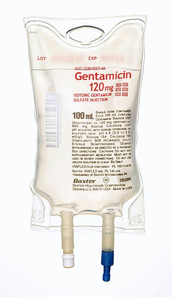 Baxter™ Gentamicin Sulfate in 0.9% Sodium Chloride Injection, 120 mg/100 mL in VIAFLEX Container