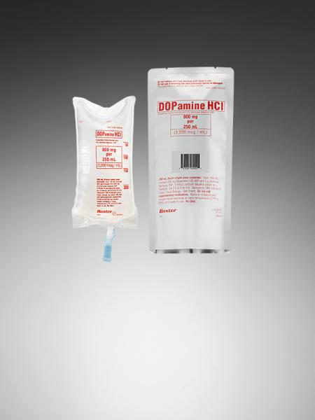Baxter™ Dopamine Hydrochloride in 5% Dextrose Injection, 3200 mcg/mL in 250 mL VIAFLEX Container