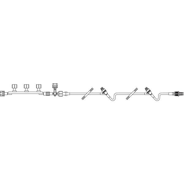 Baxter™ 3-Port Manifold w/ Check Valves, 4-Way Stopcock Extension Set, 2 CLEARLINK Valves, 40"