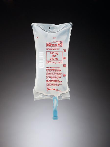 Baxter™ Dopamine Hydrochloride in 5% Dextrose Injection, 800 mcg/mL in 250 mL VIAFLEX Container