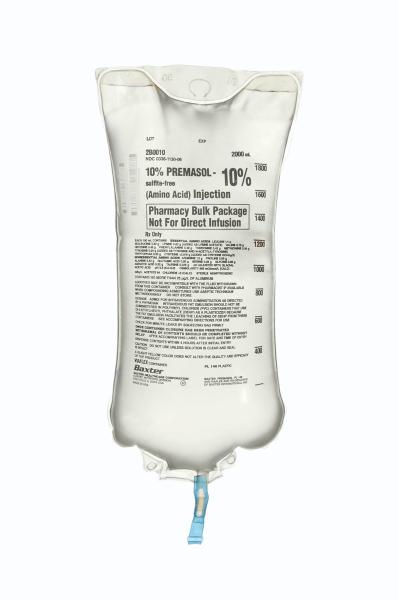 Baxter™ 10% PREMASOL - sulfite-free Injection, 2000 mL in VIAFLEX Container. Pharmacy Bulk Package