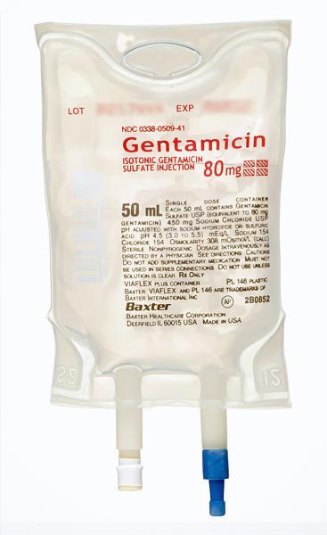 Baxter™ Gentamicin Sulfate in 0.9% Sodium Chloride Injection, 80 mg/50 mL in VIAFLEX Container