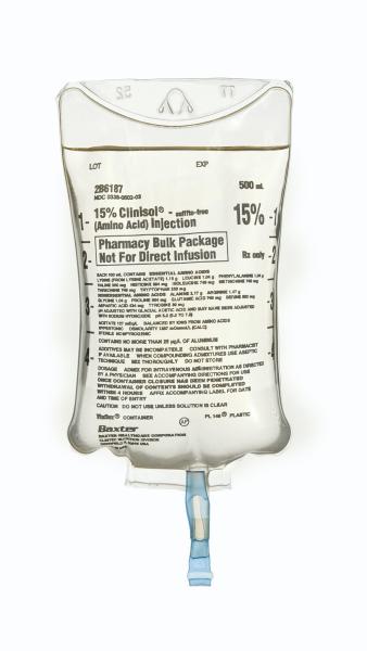 Baxter™ 15% CLINISOL - sulfite-free Injection 500 mL in VIAFLEX Container. Pharmacy Bulk Package
