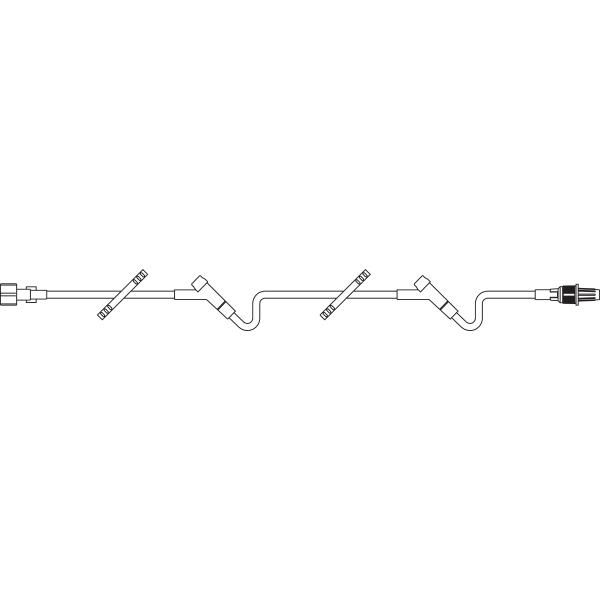 Baxter™ Extension Set, Standard Bore , 2 INTERLINK Injection Sites, Retractable Collar, 43"