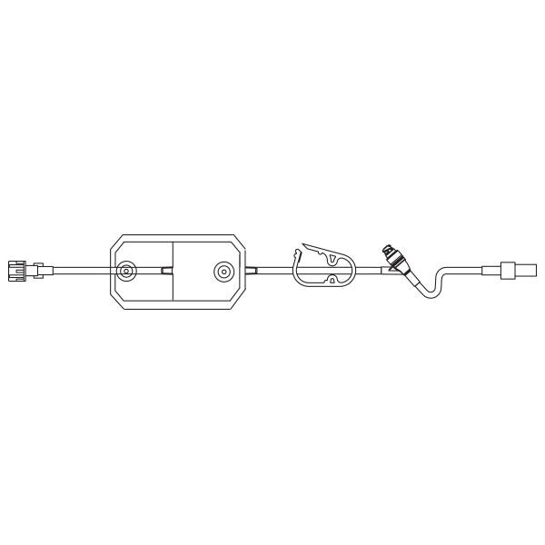 Baxter™ Extension Set, Standard Bore, 1.2 Micron Filter, CLEARLINK Valve, 19"