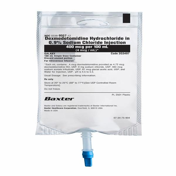Baxter™ Dexmedetomidine Hydrochloride 4 mcg/mL in 0.9% Sodium Chloride injection (400 mcg/100 mL)
