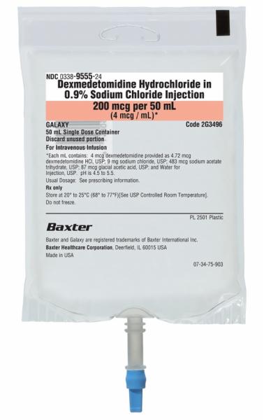 Baxter™ Dexmedetomidine Hydrochloride 4 mcg/mL in 0.9% Sodium Chloride injection (200 mcg/50 mL)