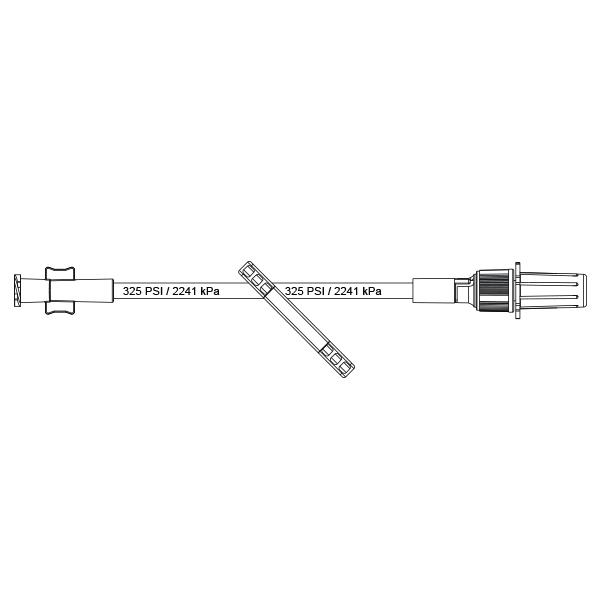 Baxter™ Catheter Extension Set, Standard Bore, Power Injectable, Retractable Collar, 6.5", Non-DEHP