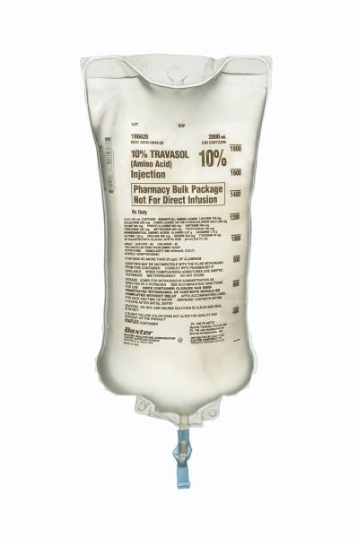 Baxter™ 10% TRAVASOL Injection, 2000 mL in VIAFLEX Container. Pharmacy Bulk Package