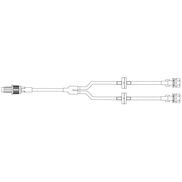 Baxter™ Y-Type Catheter Extension Set, 2 Check Valves, Standard Bore, Retractable Collar, 6.9"