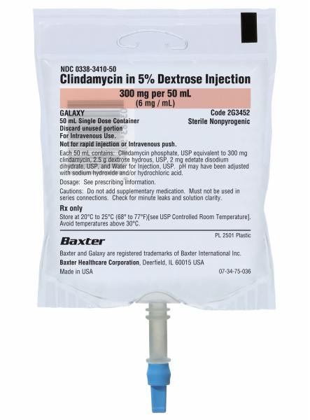 Baxter™ Clindamycin in 5% Dextrose Injection, 300mg /50mL in GALAXY Container