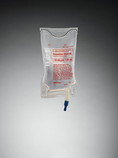 Baxter™ Highly Concentrated Potassium Chloride Injection, 10 mEq/100 mL in VIAFLEX Container