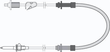Baxter™ REPEATER Pump Tube Set, Universal Spike-Luer Lock, Vented Spike &Male Lock Outlet(Rx)