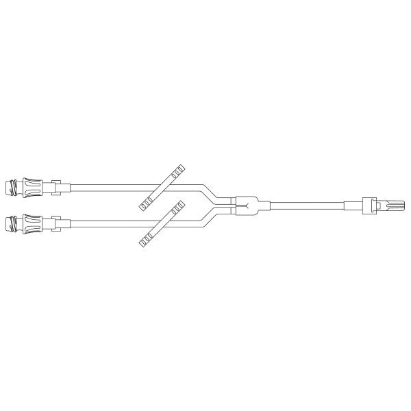 Baxter™ Y-Type Catheter Extension Set, Standard Bore, 2 INTERLINK Injection Sites, 5.6"