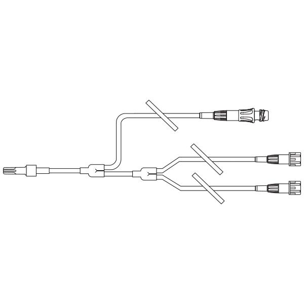 Baxter™ 3-Lead Catheter Extension Set, Microbore, INTERLINK Injection Site, 5.8"