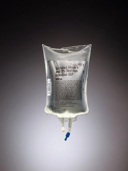 Baxter™ Lactated Ringer's and 5% Dextrose Injection, USP, 500 mL VIAFLEX Container