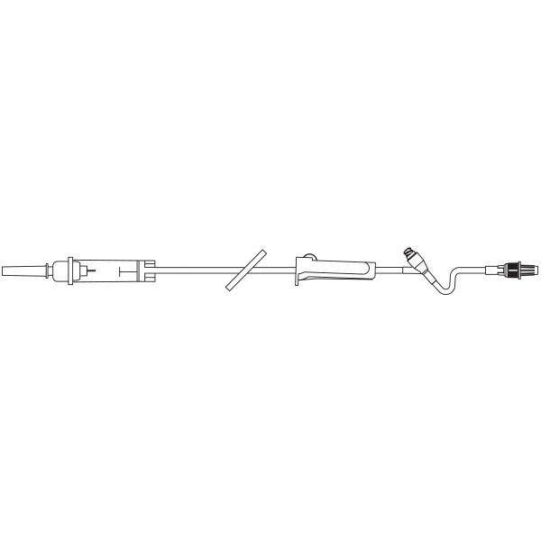 Baxter™ Solution Set, Non-Vented, Retractable Collar, CLEARLINK Valve, 60 drops/mL, 76"