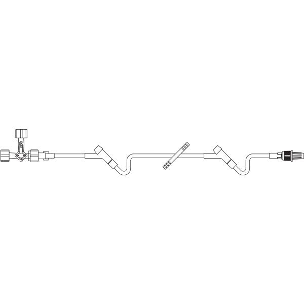 Baxter™ Stopcock Extension Set, 4-Way Large Bore, INTERLINK Injection Sites, 41" 