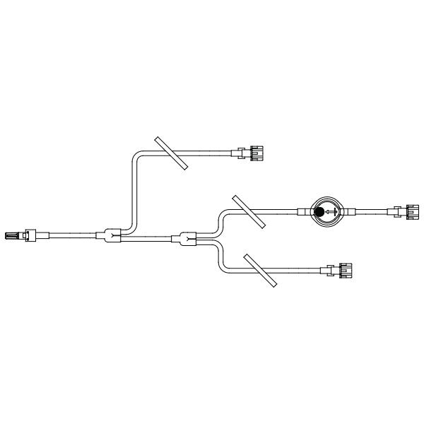 Baxter™ 3-Lead Catheter Extension Set, Microbore, 0.22 Micron Filter, 8.0", Non-DEHP