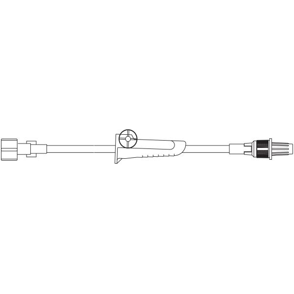 Baxter™ Straight-Type Extension Set, Standard Bore, Retractable Collar, 29"